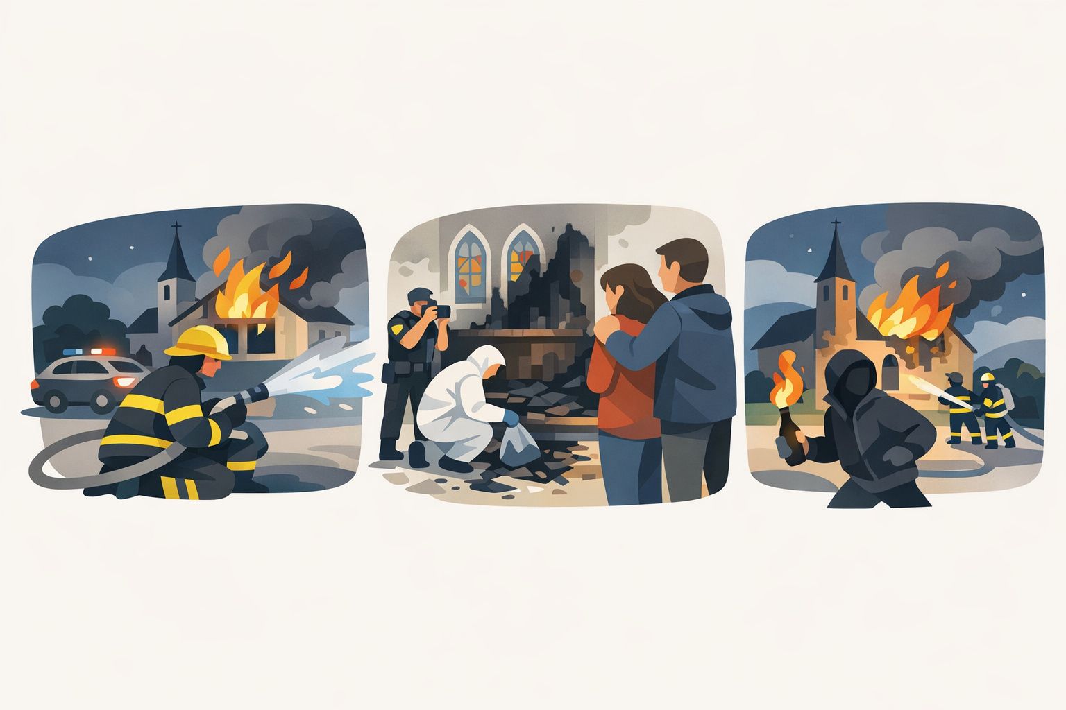 Drie keer brandstichting bij Edese kerken in een week tijd