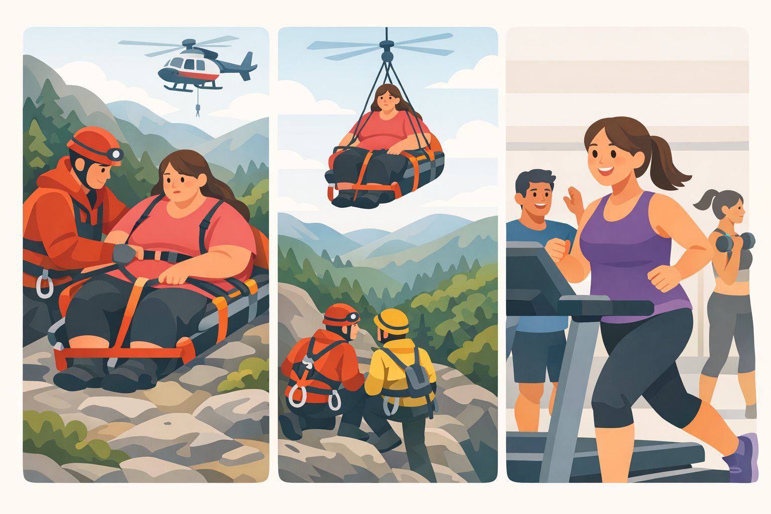 Woman so big she had to be towed off mountain loses 5st in months